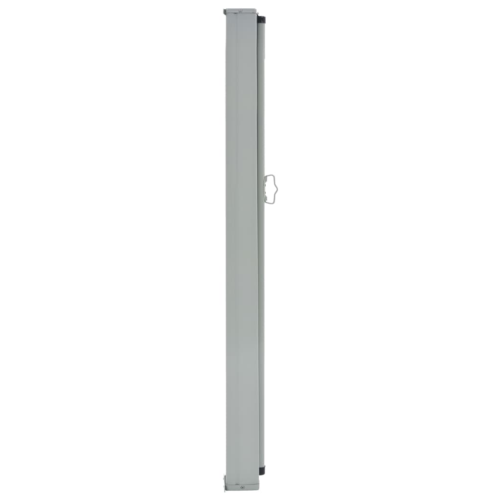 Copertină laterală retractabilă de terasă, gri, 80 x 300 cm