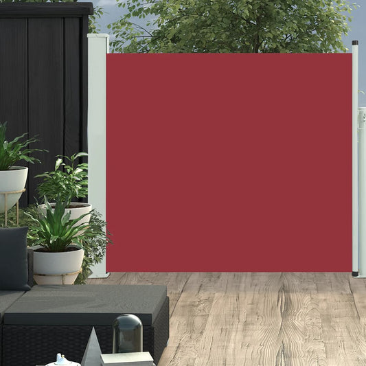 Copertină laterală retractabilă de terasă, roșu, 100 x 300 cm