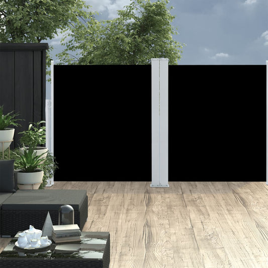 Copertină laterală retractabilă, negru, 140 x 600 cm