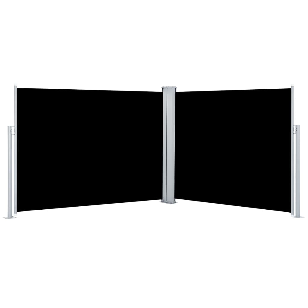Copertină laterală retractabilă, negru, 140 x 1000 cm