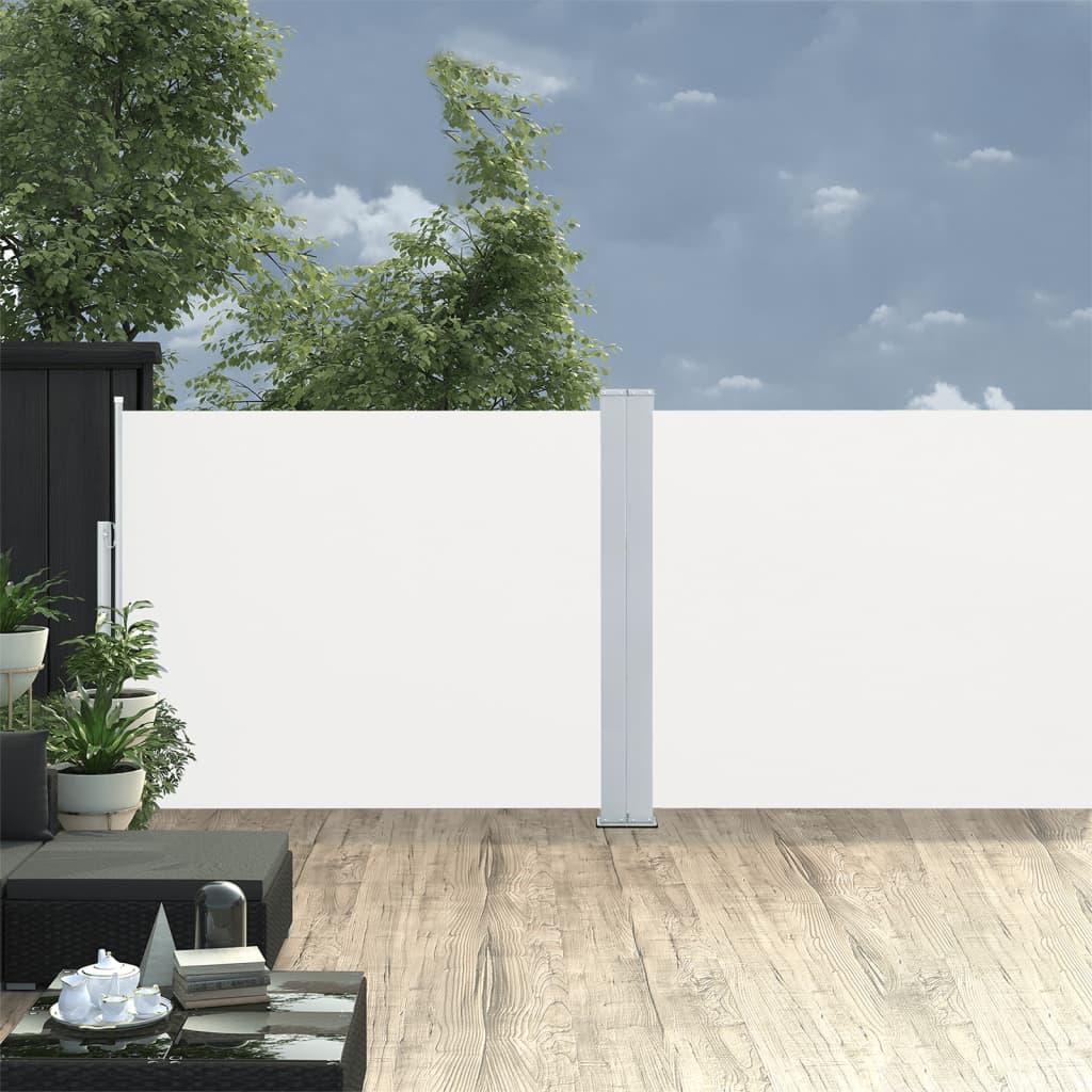Copertină laterală retractabilă, crem, 140 x 1000 cm