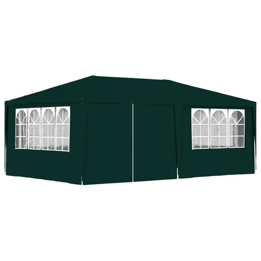 Cort de petrecere profesional cu pereți verde 4 x 6 m 90 g/m²