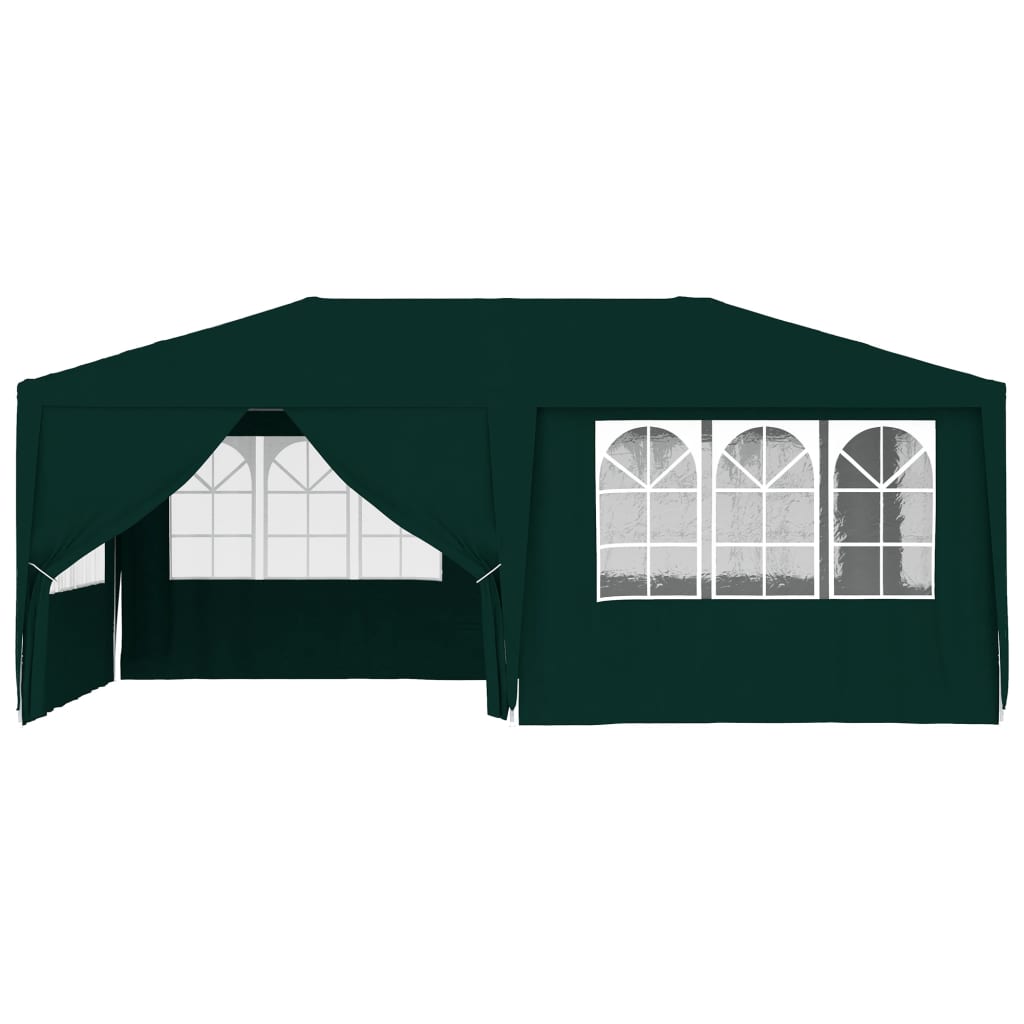 Cort de petrecere profesional cu pereți verde 4 x 6 m 90 g/m²