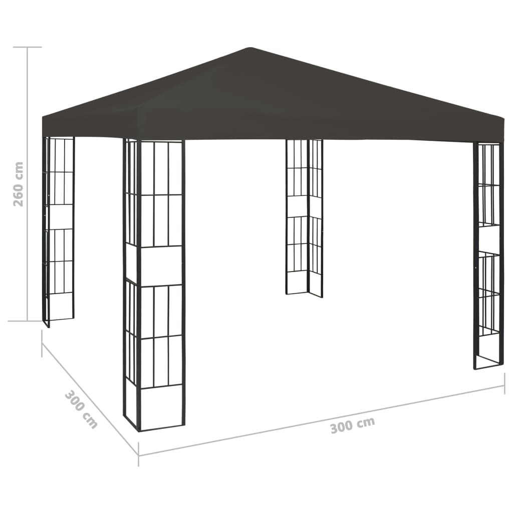 Pavilion, antracit, 3 x 3 m