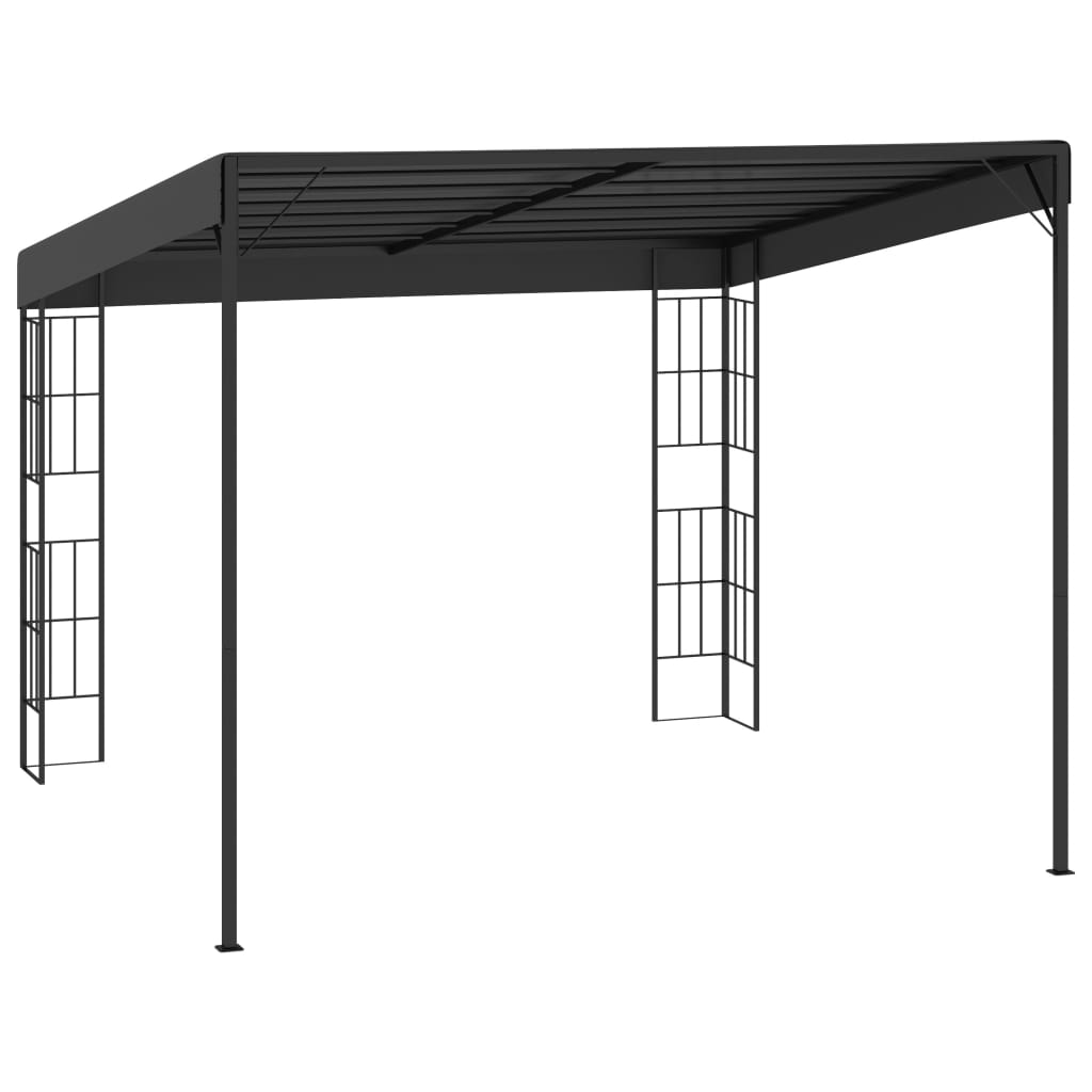 Pavilion de perete, antracit, 3 x 3 m, material textil