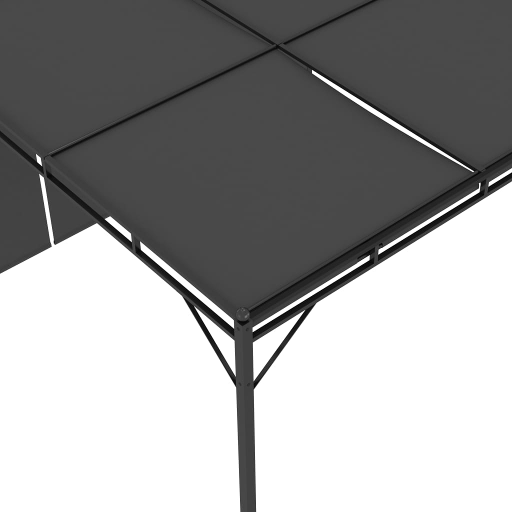 Pavilion de grădină cu perdea laterală, antracit, 4x3x2,25 m