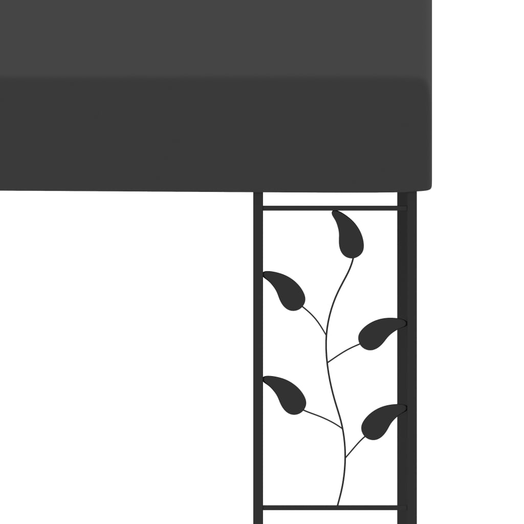 Pavilion de perete, antracit, 3 x 3 x 2,5 m