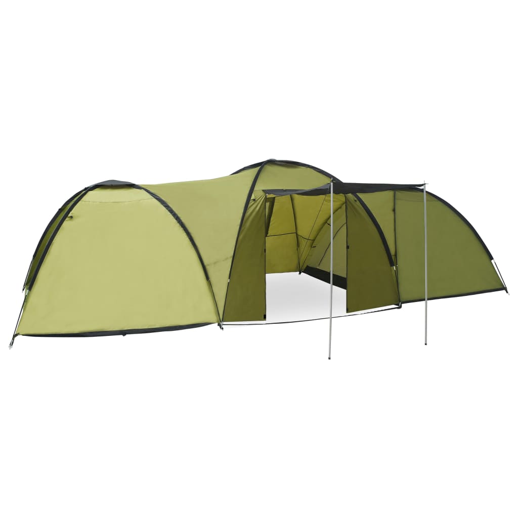 Igloo camping tent, 8 people, green, 650x240x190 cm