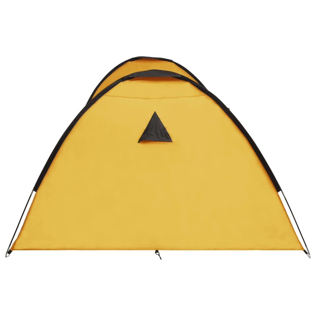Igloo camping tent, 8 people, yellow, 650x240x190 cm