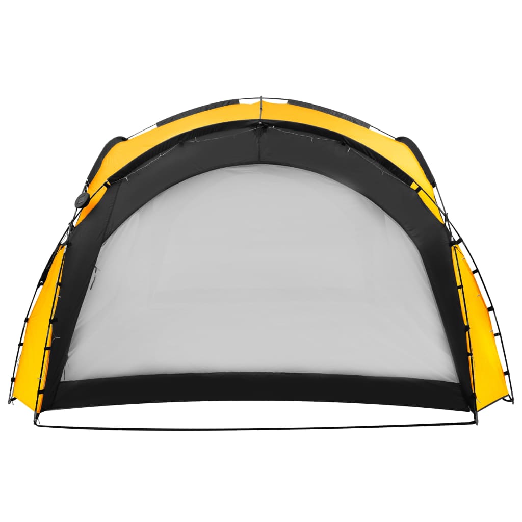 Cort petrecere cu LED, 4 pereți laterali, galben, 3,6x3,6x2,3 m