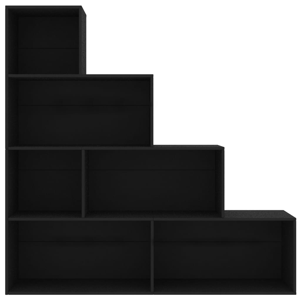 Bibliotecă/Separator cameră, negru 155x24x160 cm lemn prelucrat