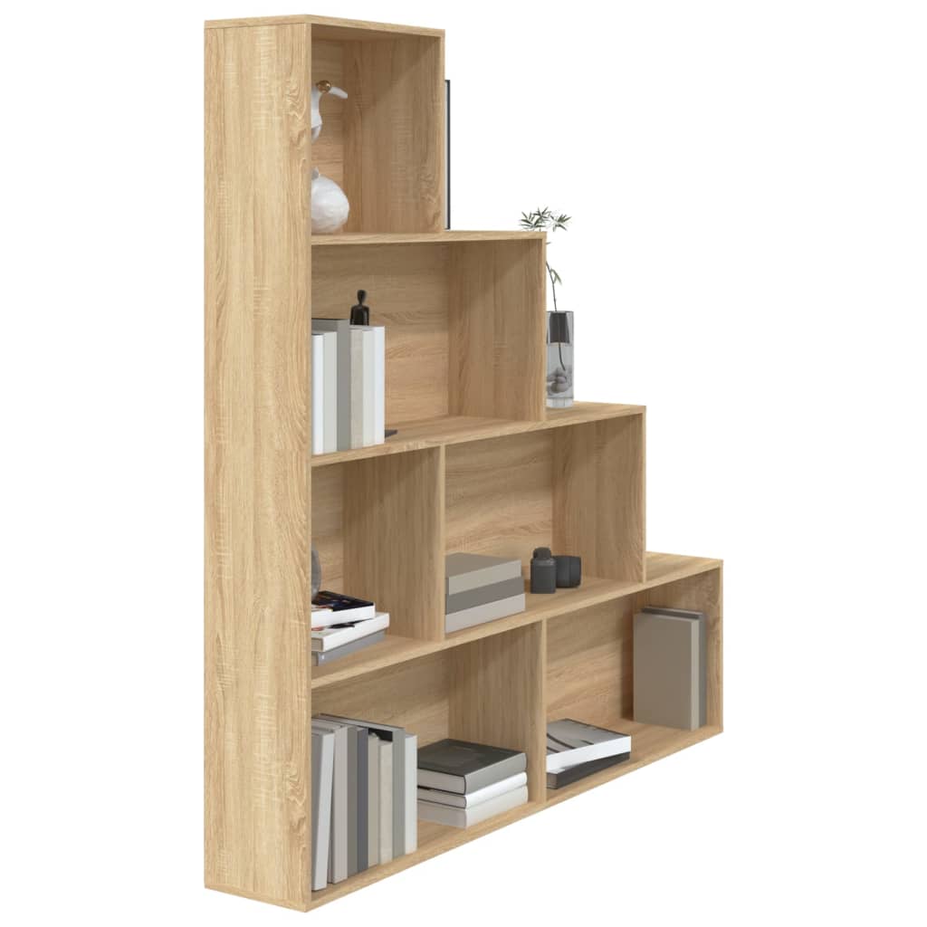 Bookcase/Room divider, sonoma oak, 155x24x160 cm, chipboard