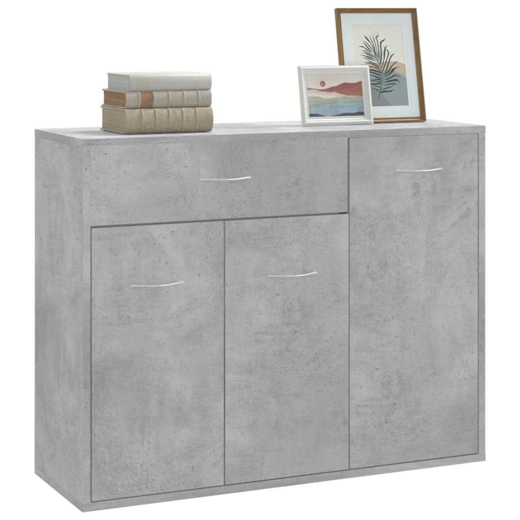 Sideboard, concrete grey, 88 x 30 x 70 cm, chipboard