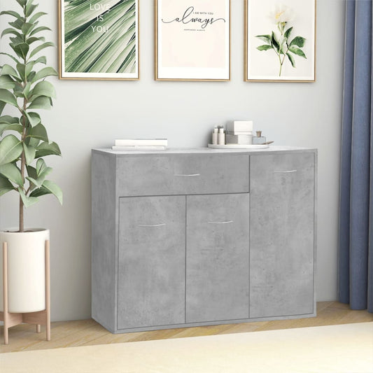 Sideboard, concrete grey, 88 x 30 x 70 cm, chipboard