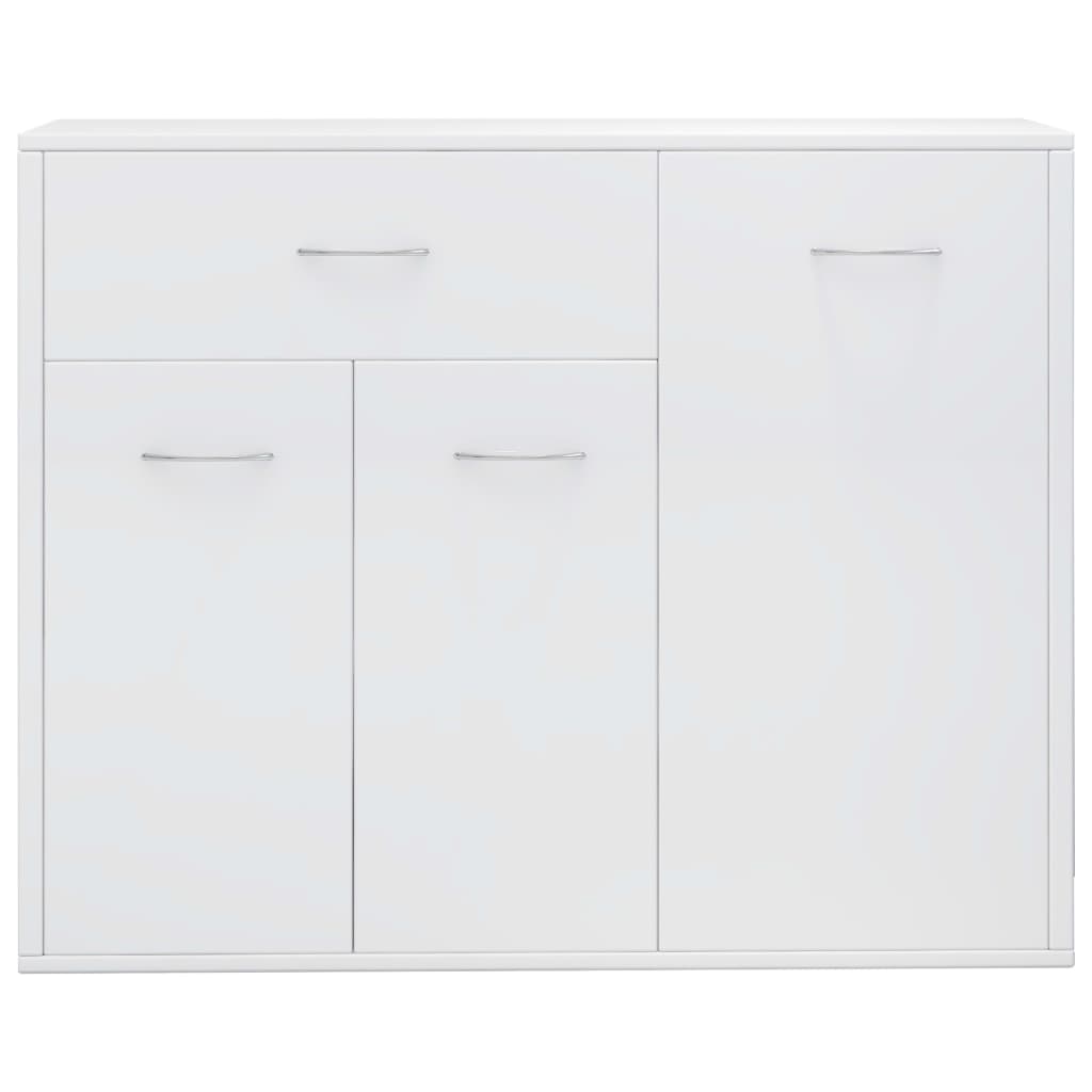 Sideboard, extra-glossy white, 88x30x70 cm, processed wood