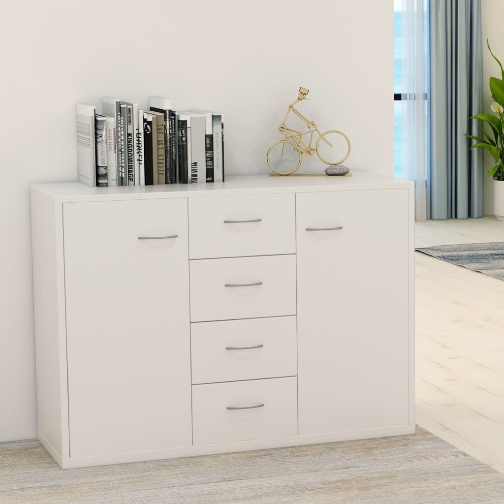Sideboard, white, 88 x 30 x 65 cm, chipboard