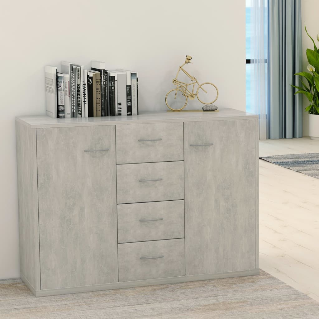 Sideboard, concrete gray, 88x30x65 cm, chipboard