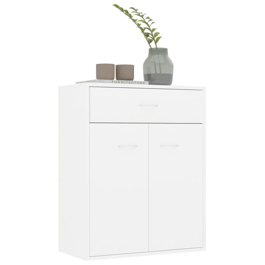 Sideboard, white, 60x30x75 cm, chipboard
