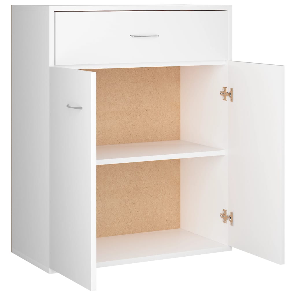 Sideboard, white, 60x30x75 cm, chipboard