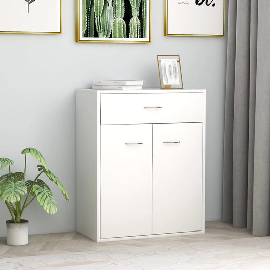 Sideboard, white, 60x30x75 cm, chipboard