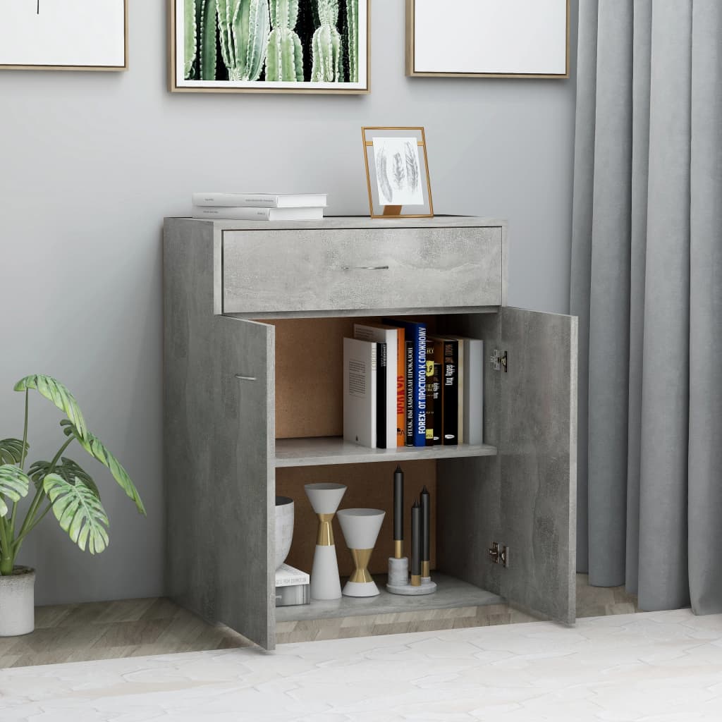 Sideboard, concrete gray, 60x30x75 cm, chipboard
