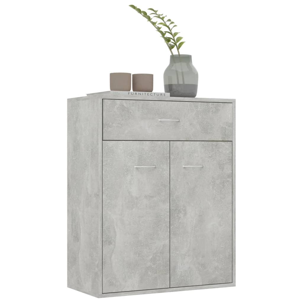 Sideboard, concrete gray, 60x30x75 cm, chipboard