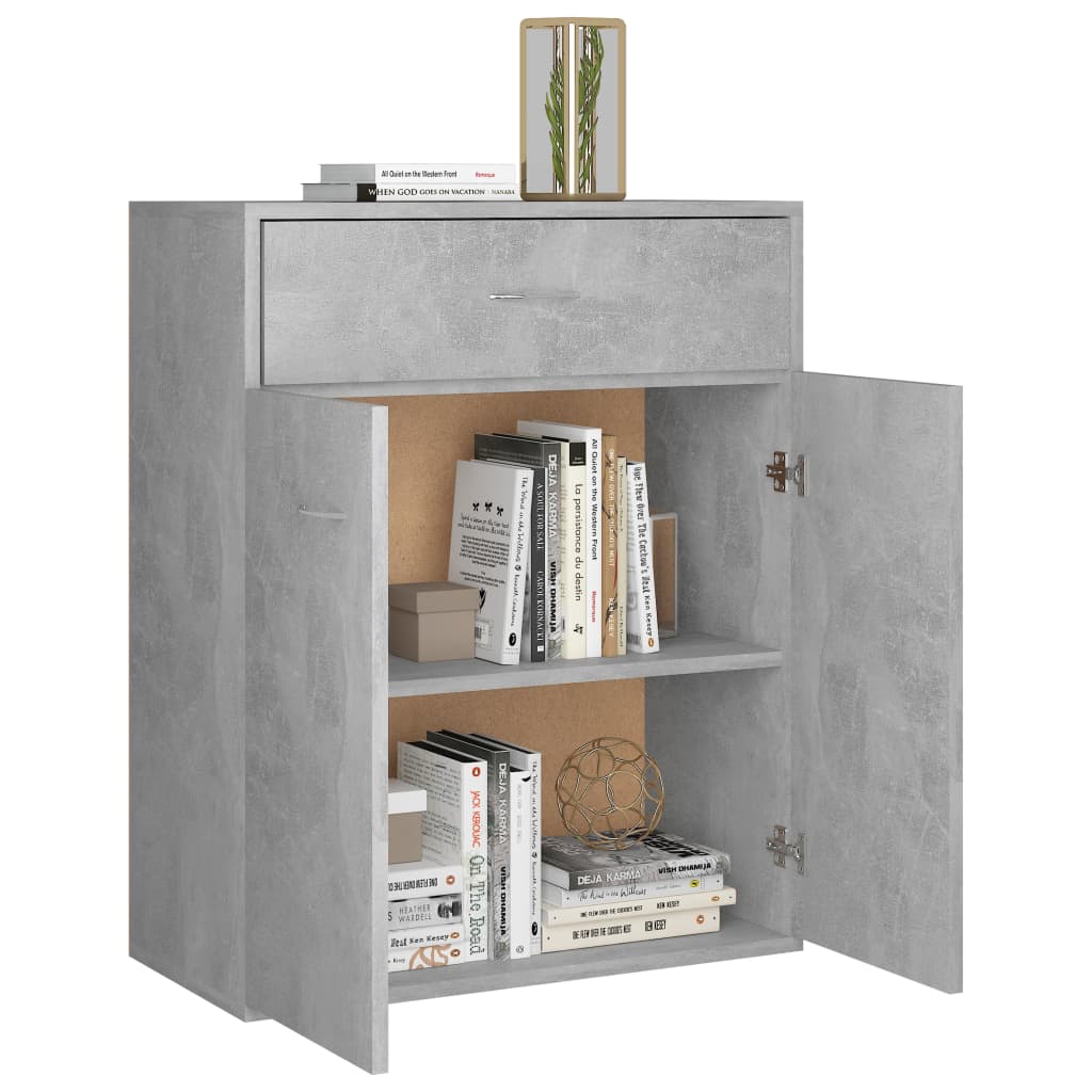 Sideboard, concrete gray, 60x30x75 cm, chipboard