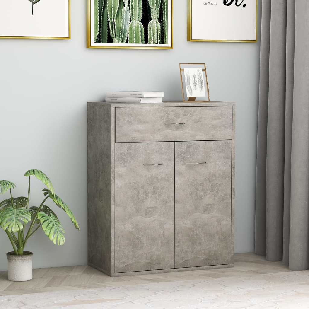 Sideboard, concrete gray, 60x30x75 cm, chipboard