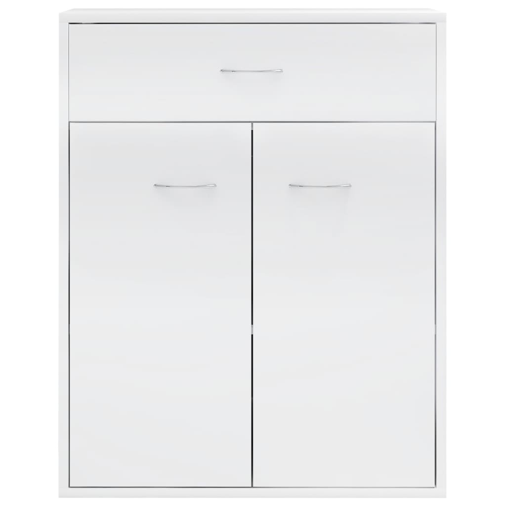 Sideboard, extra-glossy white, 60x30x75 cm, chipboard