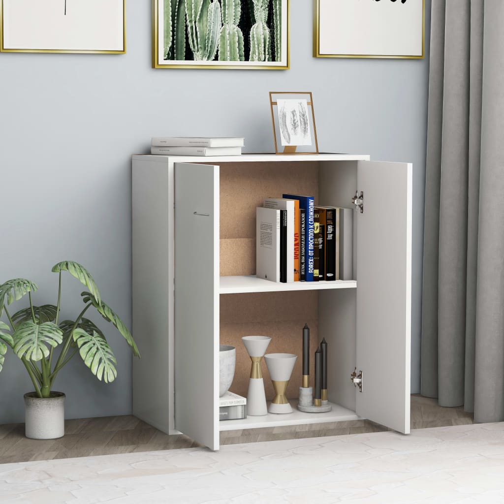 Sideboard, white, 60x30x75 cm, chipboard