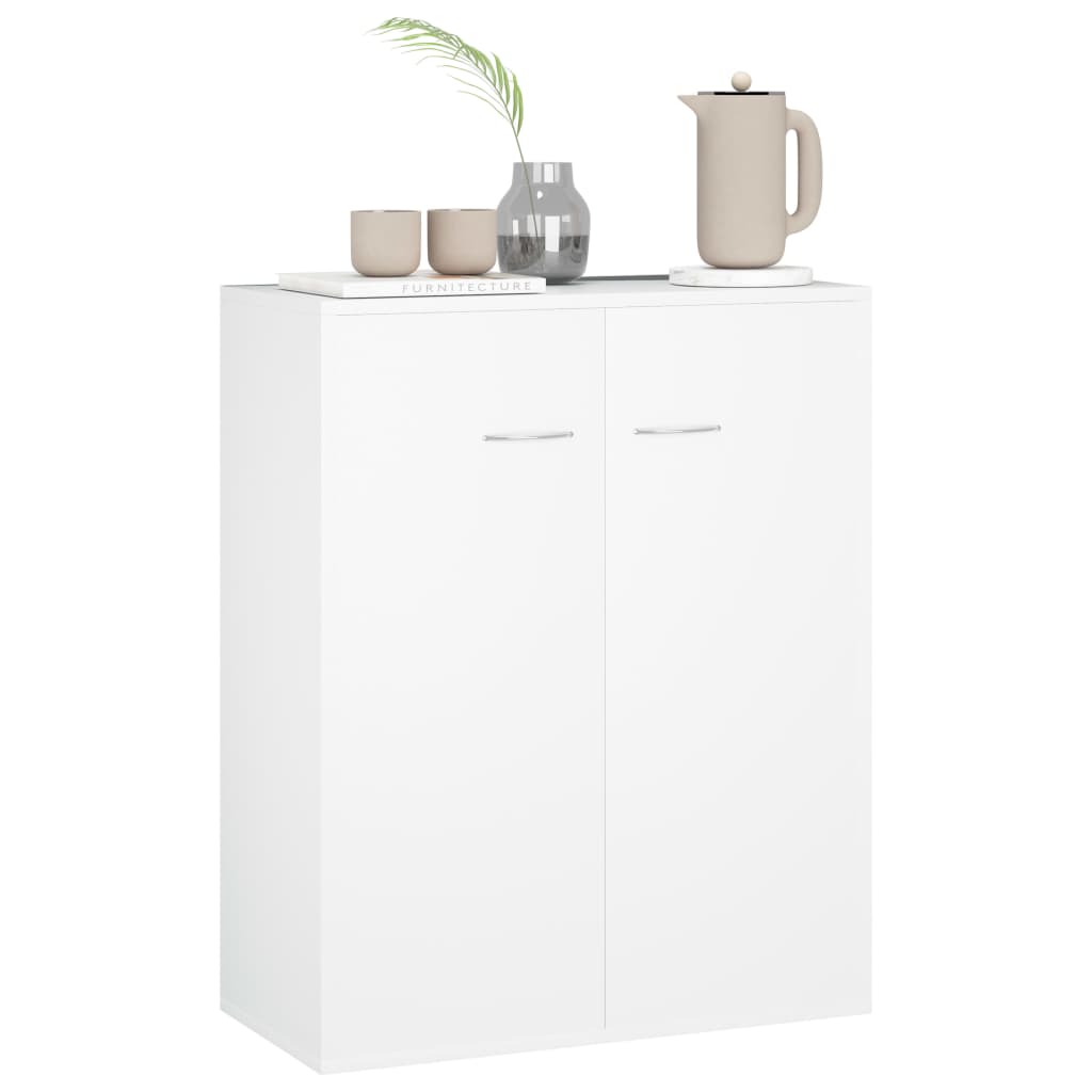 Sideboard, white, 60x30x75 cm, chipboard