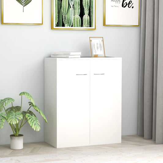 Sideboard, white, 60x30x75 cm, chipboard