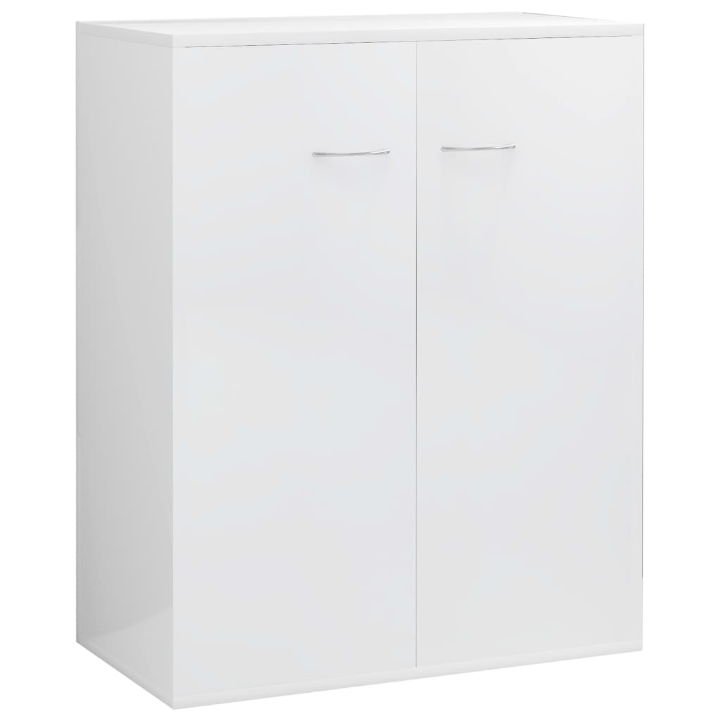 Dulap, alb extralucios, 60x30x75 cm, lemn prelucrat