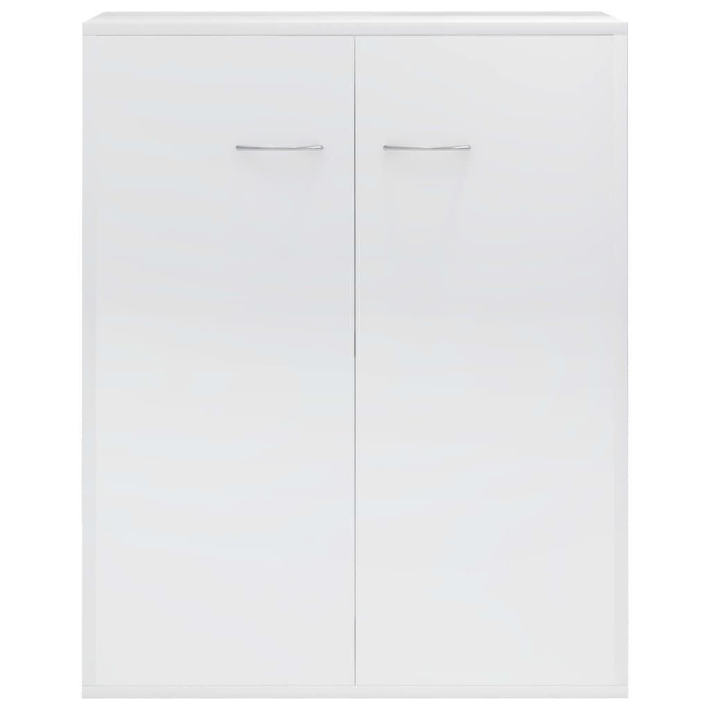 Dulap, alb extralucios, 60x30x75 cm, lemn prelucrat