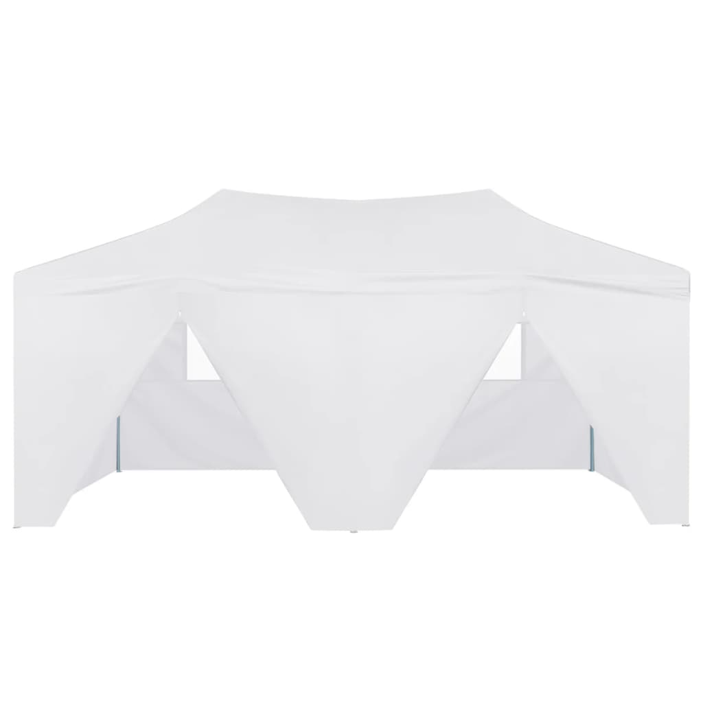 Cort de petrecere pliabil cu 4 pereți, alb, 3 x 6 m, oțel