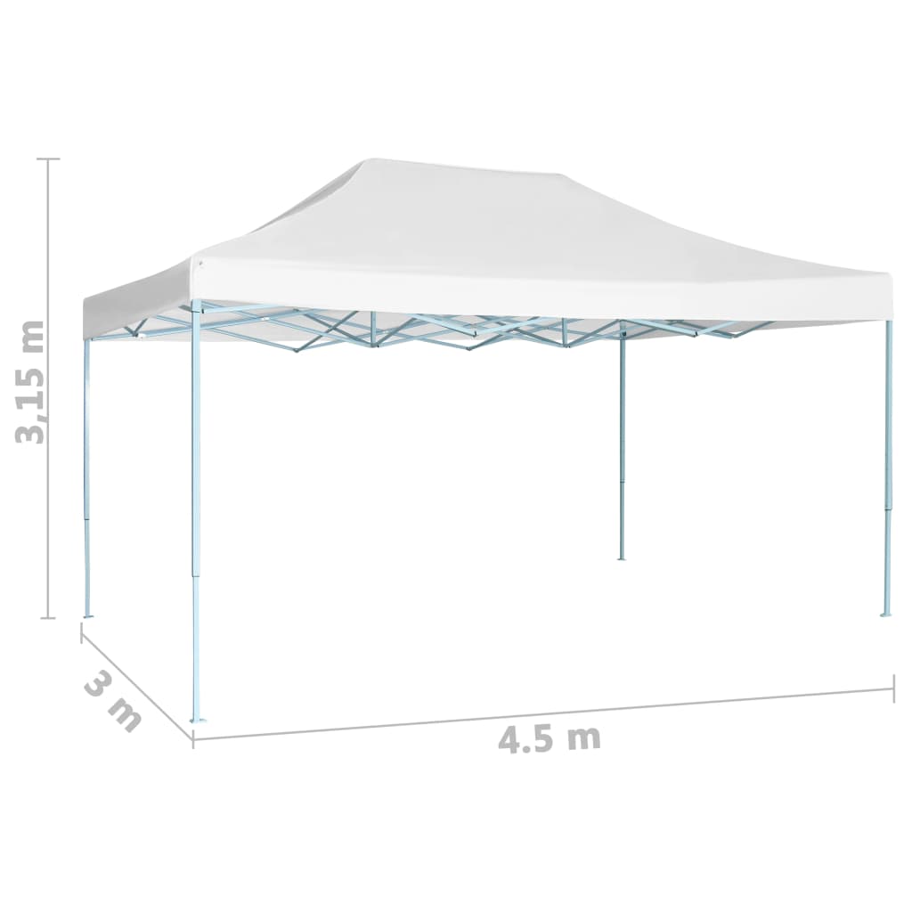 Cort de petrecere pliabil, alb, 3 x 4,5 m