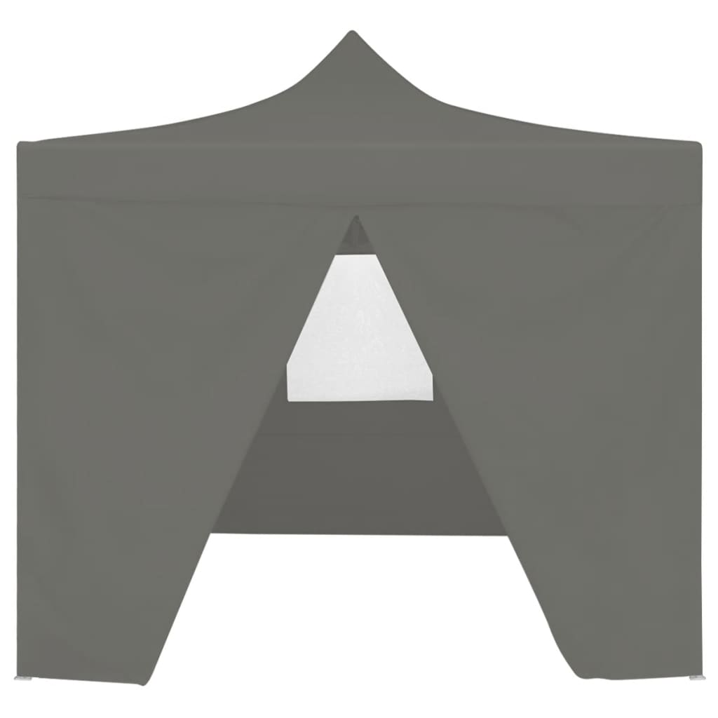 Cort de petrecere pliabil cu 4 pereți, antracit, 2 x 2 m, oțel