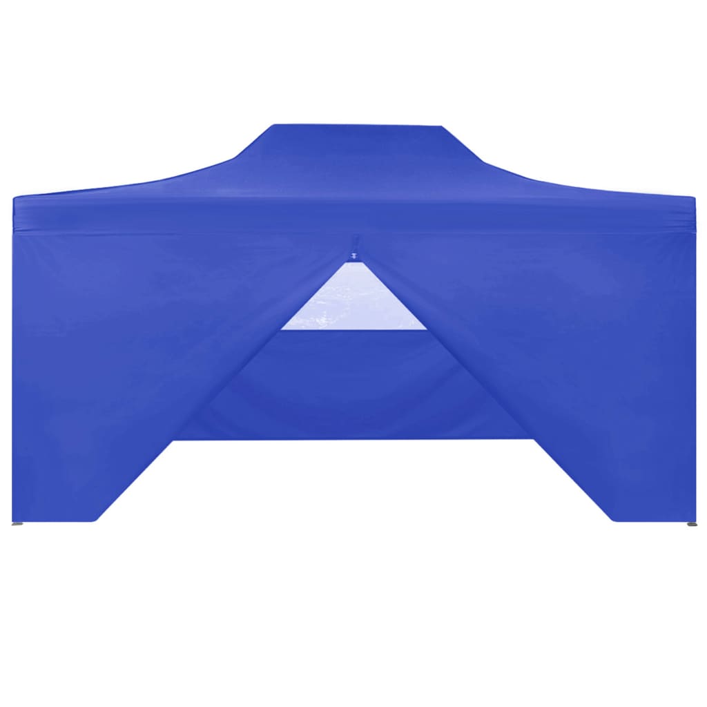 Cort de petrecere pliabil cu 4 pereți, albastru, 3 x 4 m, oțel