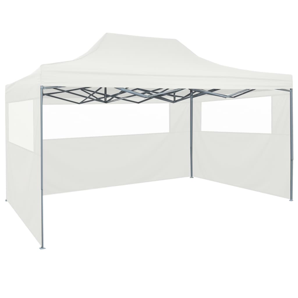 Cort de petrecere pliabil cu 4 pereți, alb, 3 x 4 m, oțel
