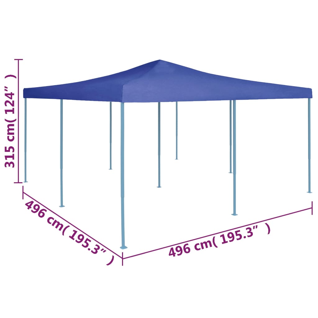 Pavilion pliabil, albastru, 5 x 5 m