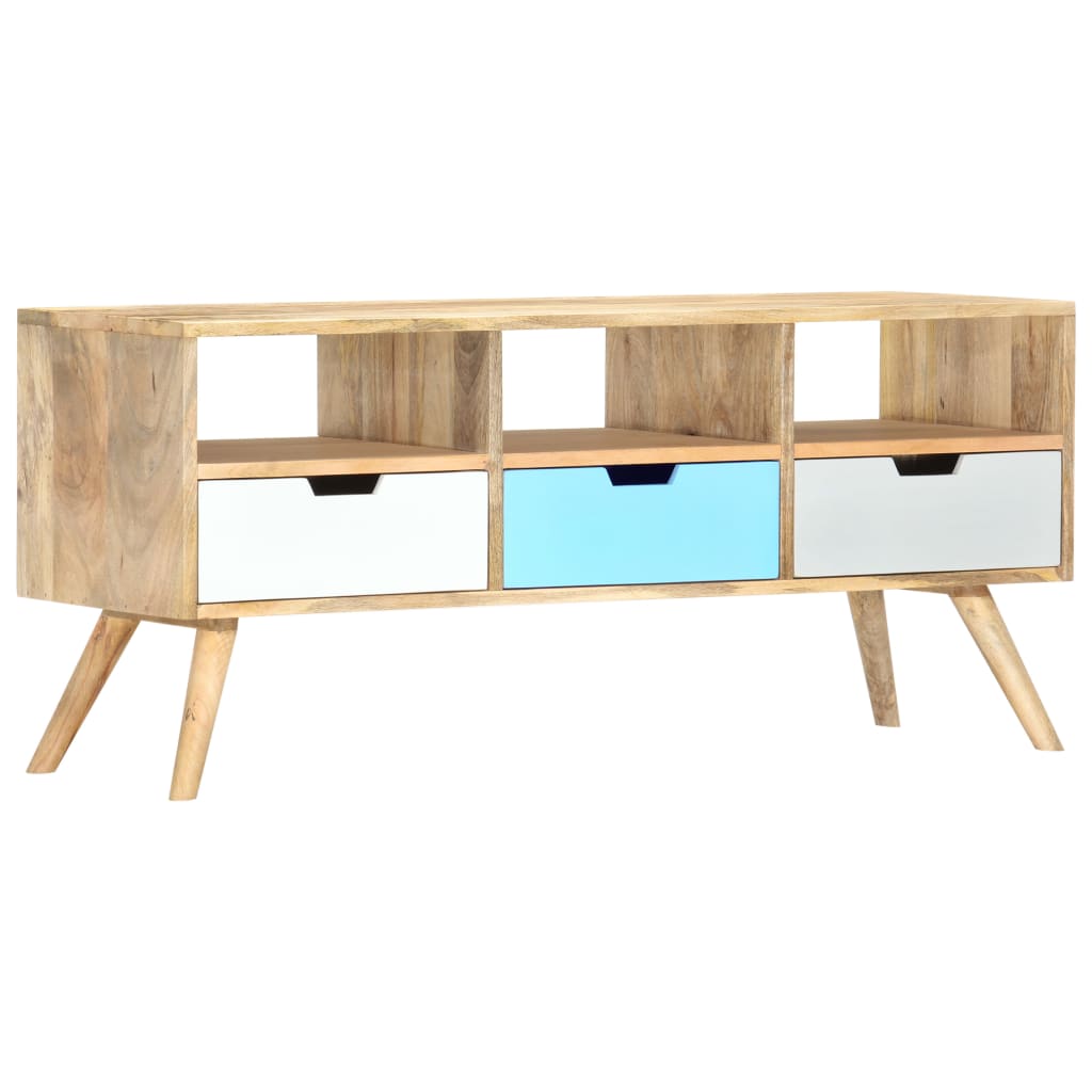 TV cabinet, 110 x 35 x 48 cm, solid mango wood