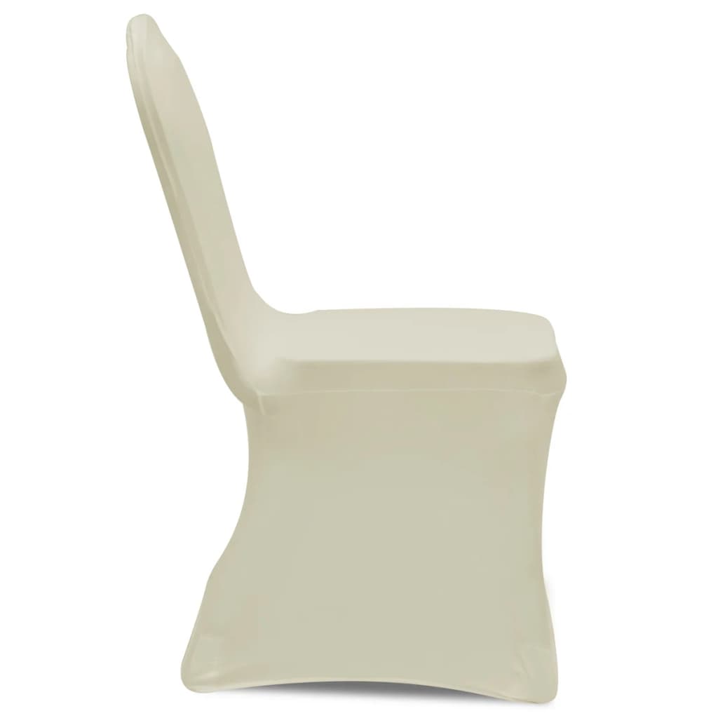 Elastic chair covers, 12 pcs., cream