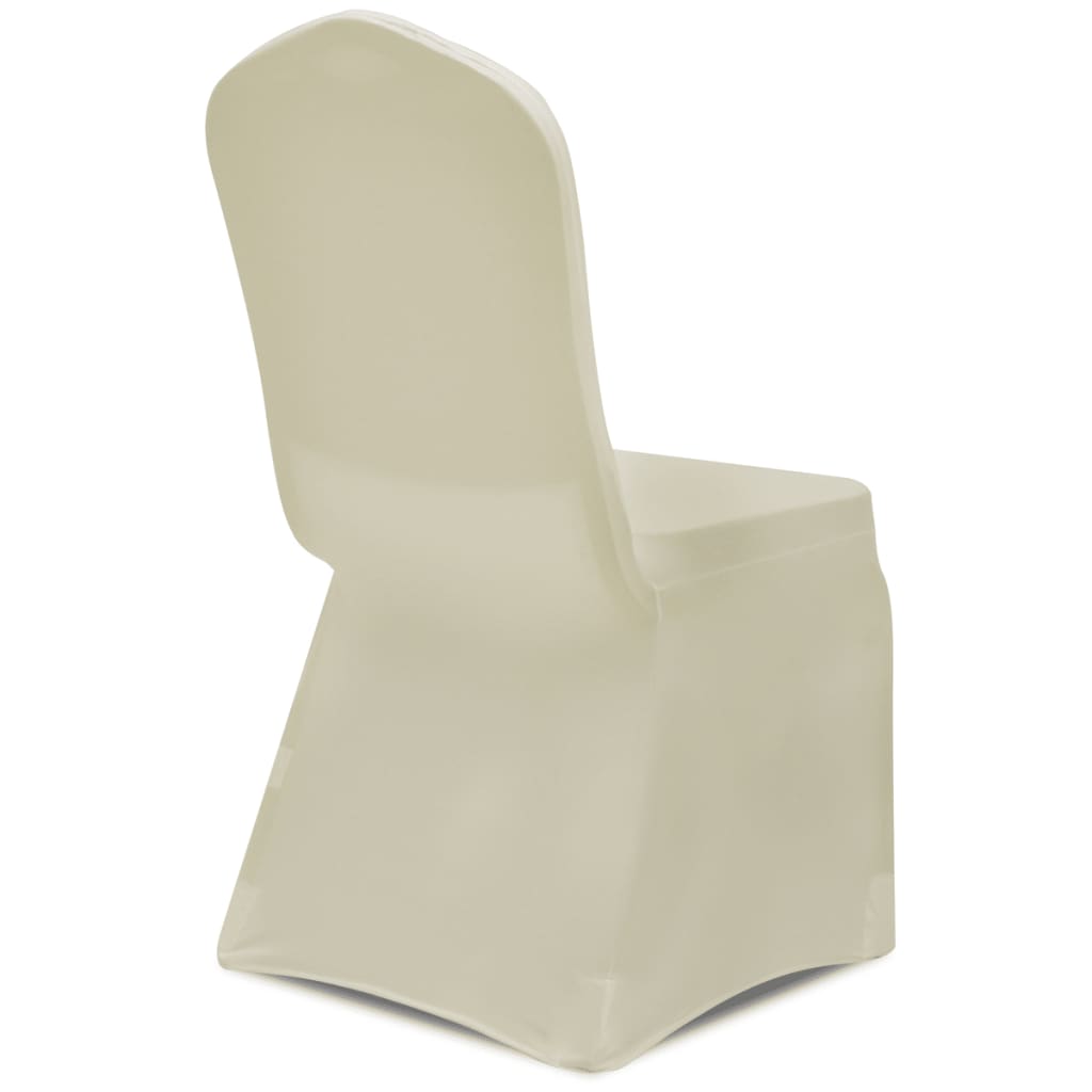 Elastic chair covers, 12 pcs., cream