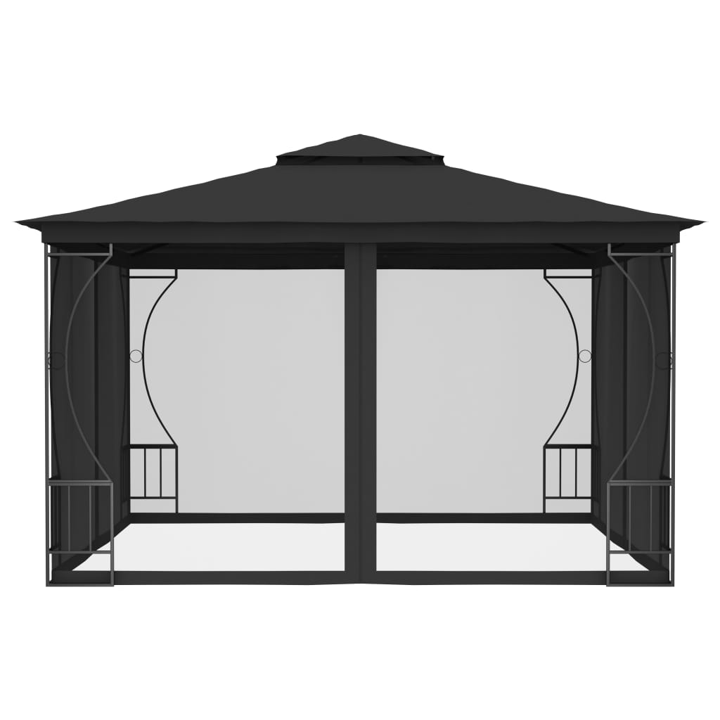 Pavilion cu plase, antracit, 300 x 300 x 265 cm