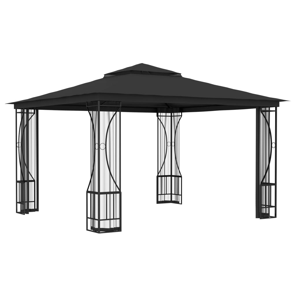 Pavilion cu plase, antracit, 300 x 300 x 265 cm