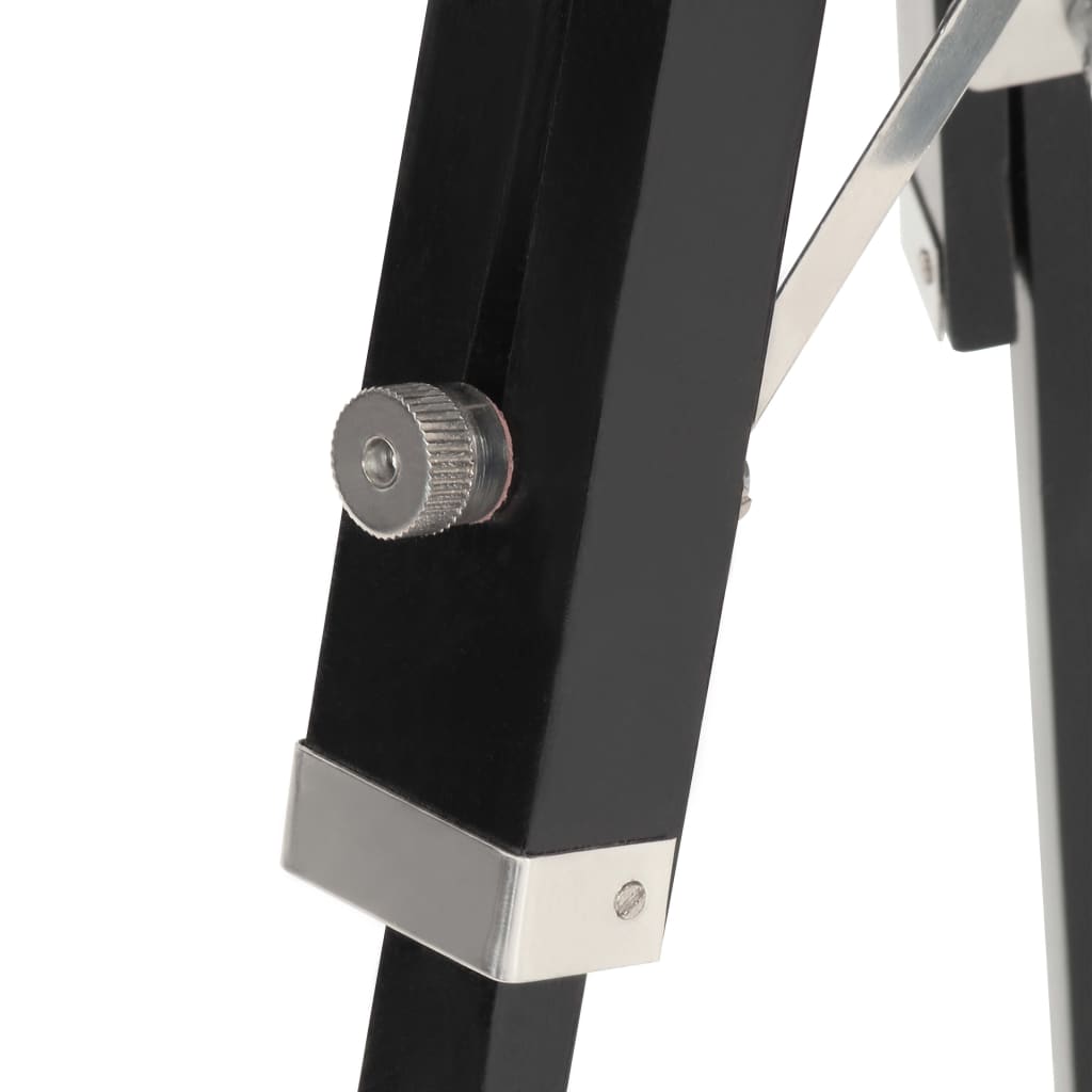 Lampă de podea cu trepied, 69 cm, negru, lemn masiv de mango