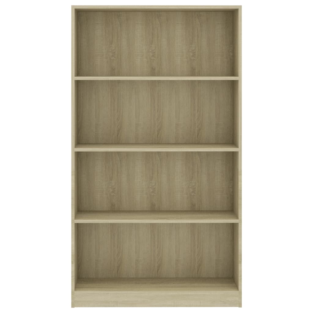 Bookcase with 4 shelves, Sonoma oak, 80 x 24 x 142 cm, Chipboard