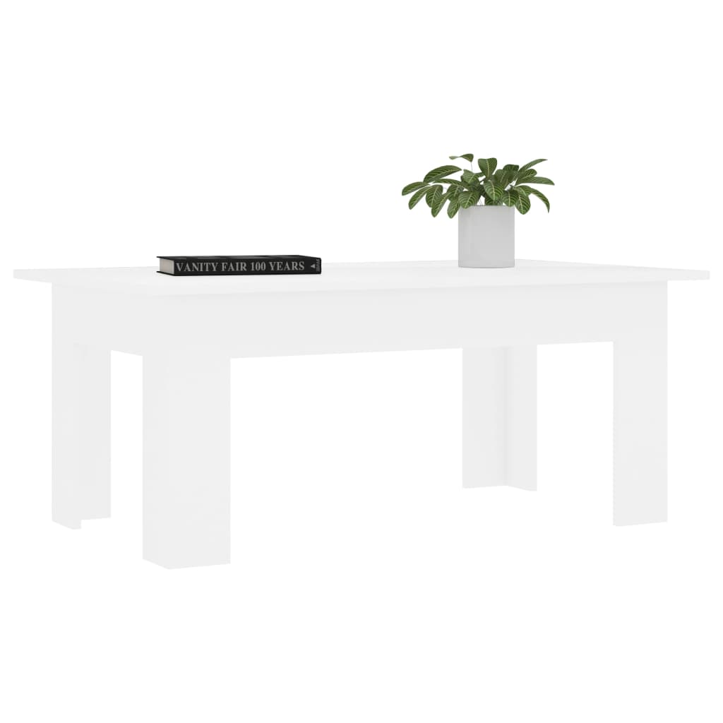 Coffee table, white, 100 x 60 x 42 cm, Chipboard