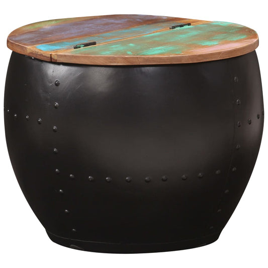Coffee table, 53 x 43 cm, solid recycled wood