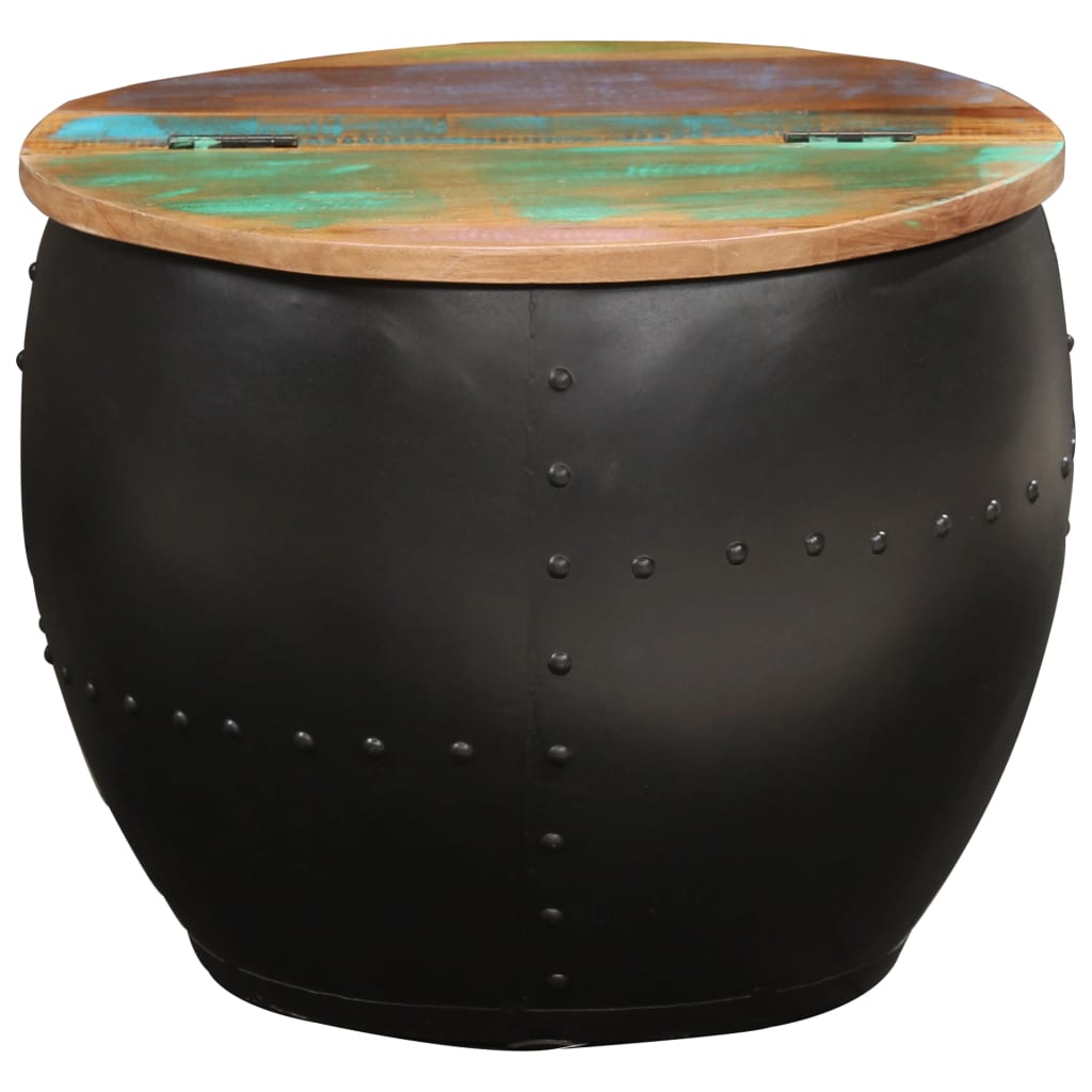 Coffee table, 53 x 43 cm, solid recycled wood